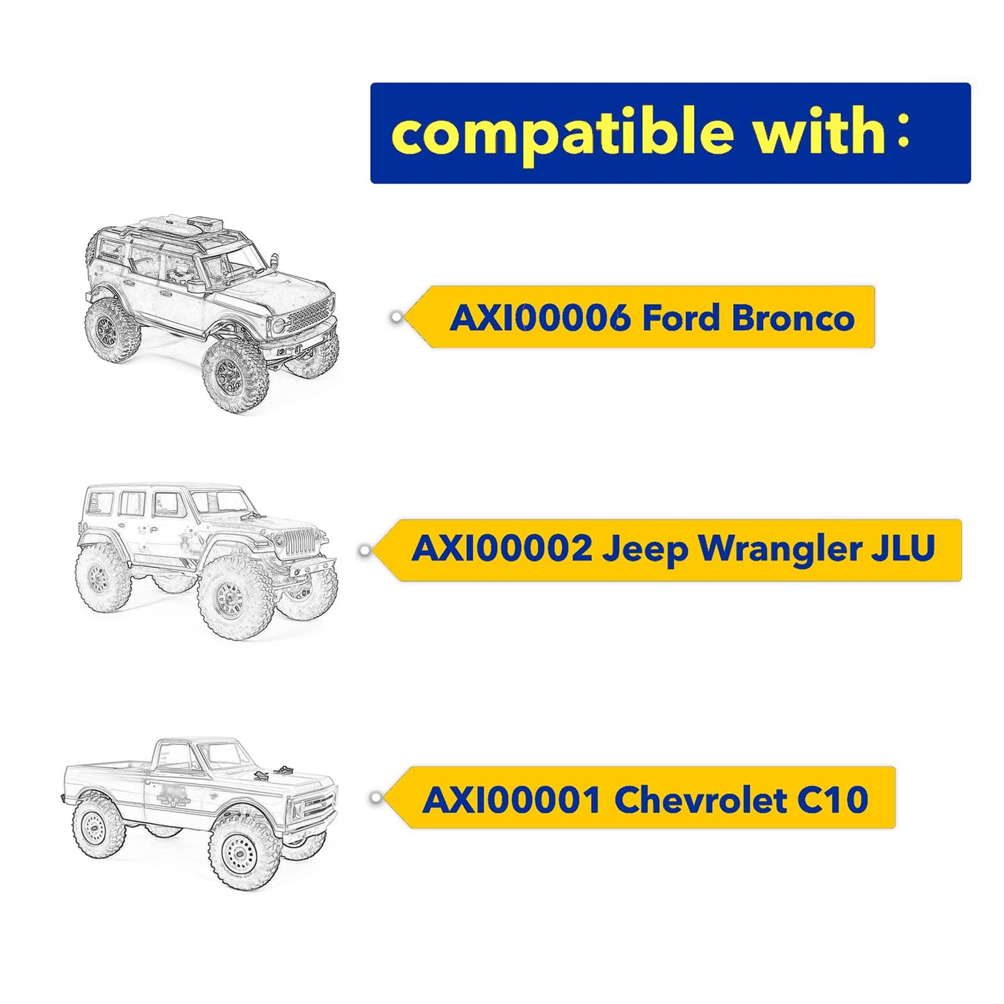 CODA RACING High Clearance Links Set Steering Rod Tie for AXIAL 1/24 SCX24 AXI00001 C10 AXI00002 Wrangler JLU AXI00006 Bronco Up