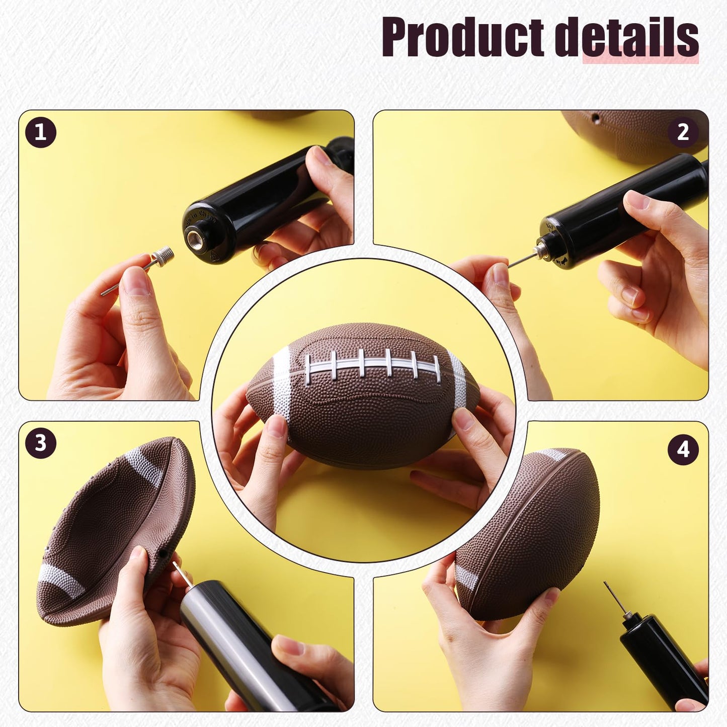 Shindel Sports Balls For Kids And Toddlers, 5 Inches Sports Balls With Hand Pump Includes Toddlers Football, Basketball, Playgro