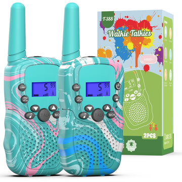 Selieve Toys Gifts For 3 4 5 6 7 8 Year Old Boys, Walkie Talkies For Kids Long Range 2 Pack With 22 Channels, Led Flashlight & V