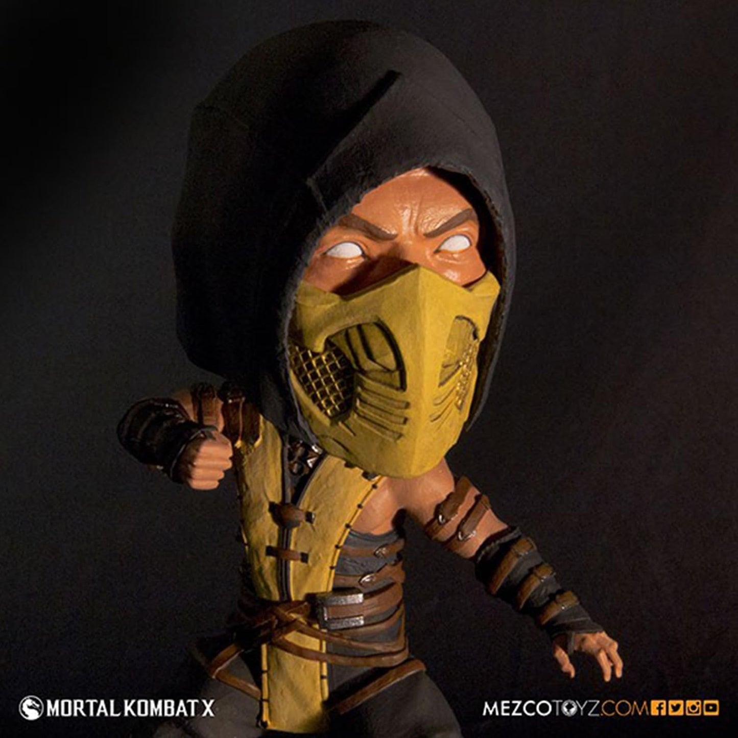 Mezco Toyz Mortal Kombat X Bloody limited availability Scorpion 6 Inch Bobble Head Figure