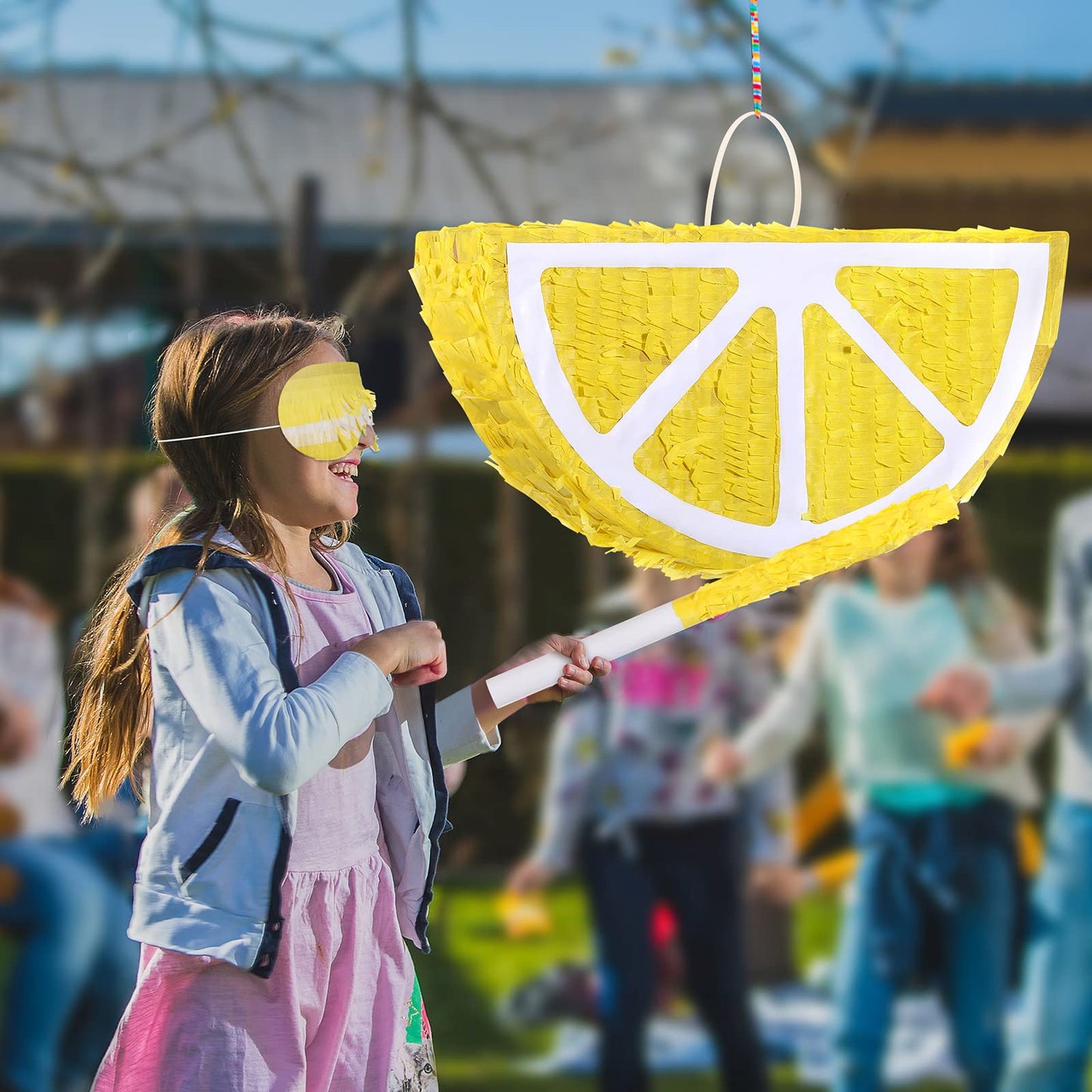 Fruit Pinata Summer Theme Pinata Includes Stick Blindfold Confetti Fruit Birthday Pinata Summer Fruit Pinata Fruit Theme Party Supplies For Birthday Party Carnival Summer Beach Decor (Lemon)