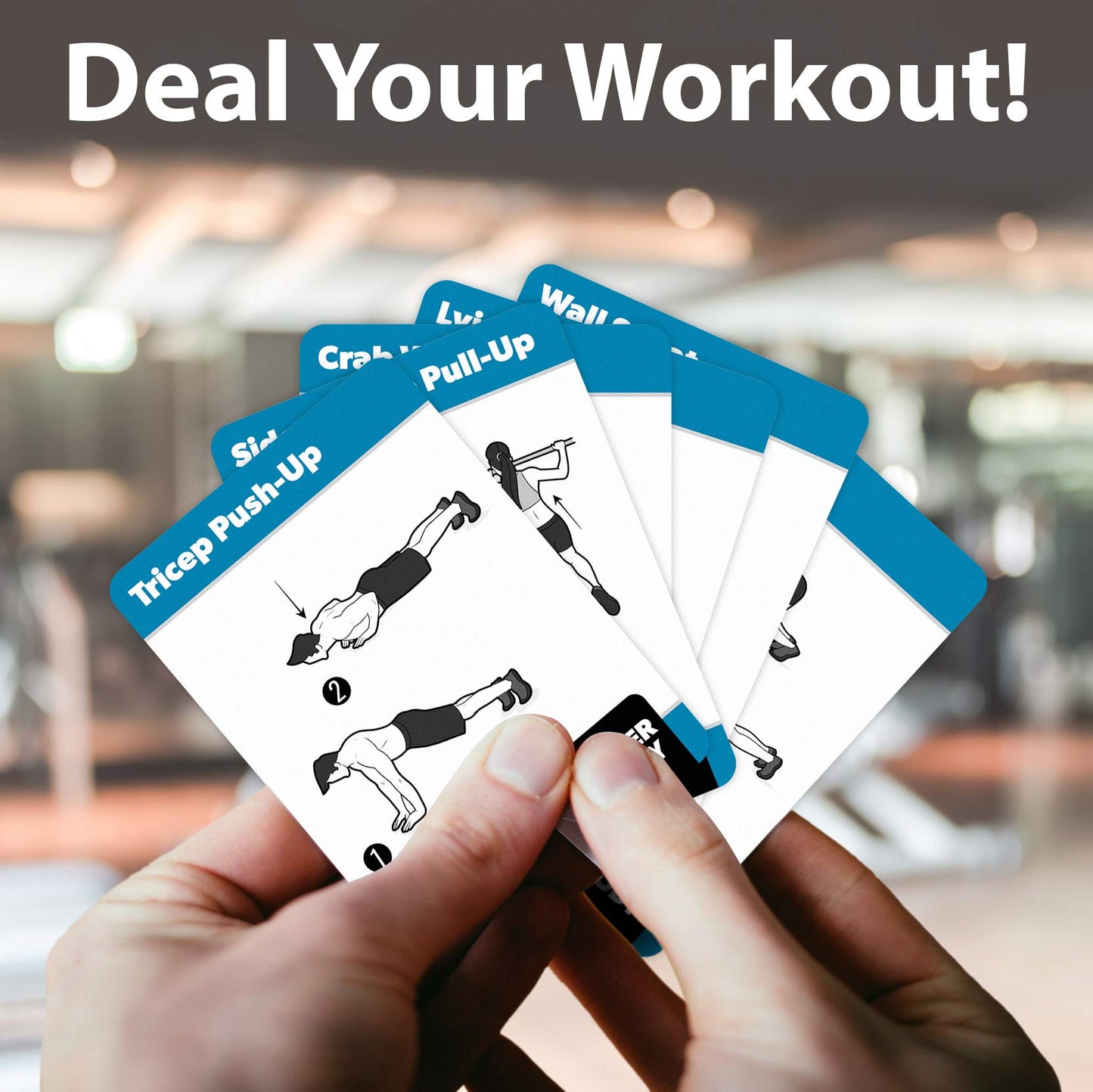 Palace Learning Bodyweight Exercise Cards - Fitness Playing Cards, 50+ Workouts, 2.5" x 3.5", Black, Plastic Material