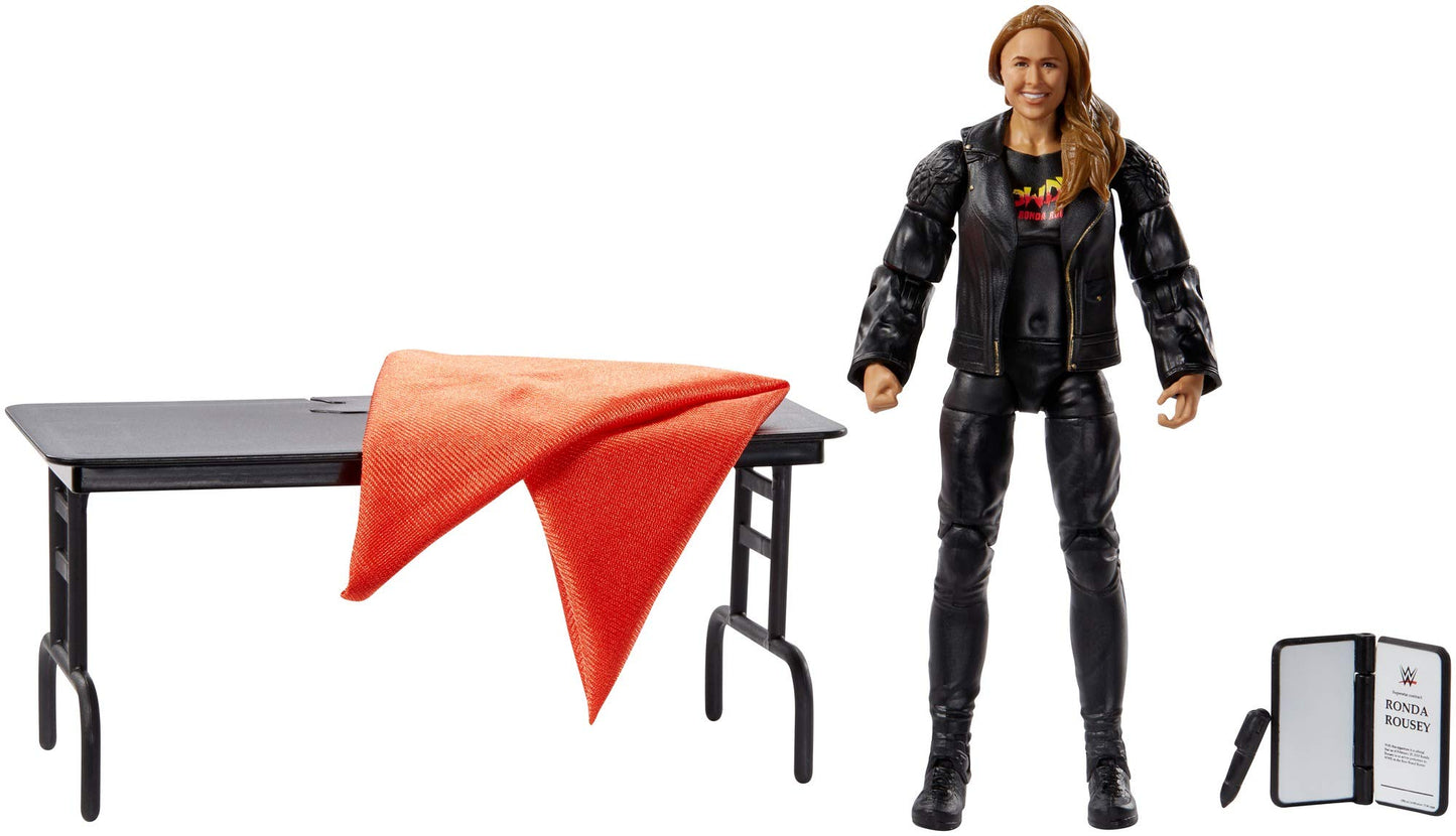 Wwe Mattel Ronda Rousey Elite Collection Deluxe Action Figure With Realistic Facial Detailing, 8 Years And Up, Iconic Ring Gear & Accessories