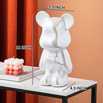 Yundu Ceramic Piggy Bank For Kids And Adults - Coin Bank For Girls And Boys - White Love Bear Decoration - Modern D Cor, Hypebe