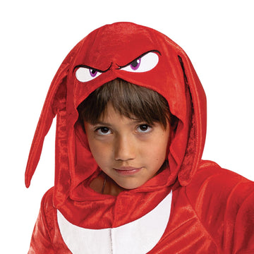 Disguise Sonic Knuckles Costume For Kids, Official Sonic Movie 3 Hooded Jumpsuit, Child Size (10-12)