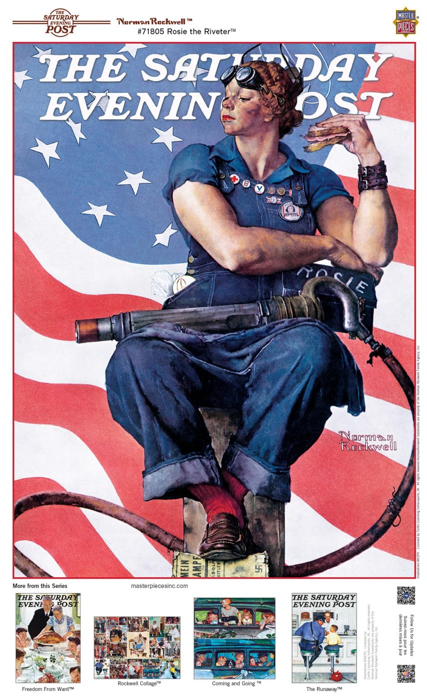 Masterpieces 1000 Piece Jigsaw Puzzle For Adults, Family, Or Youth - Rosie The Riveter - 19.25''X26.75''