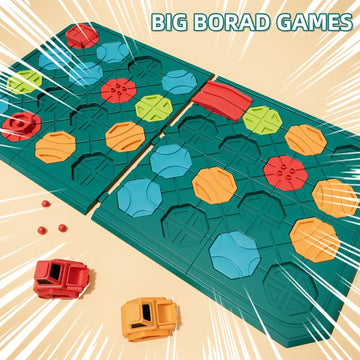 Stem Board Games Educational Learning Toys, Brain Teasers Puzzles Logical Road Builder, Montessori Preschool Birthdays Gifts For Kids Ages 3-8 Year Old, Super Large With 8 Boards