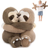 MorisMos Sloth Stuffed Animals Duo Freezable & Microwavable Stuffed Animals for Warmth Long-Arms Hugging Plush Sloth Toys for Kid Wife Twins Birthday Gift Christmas Decor