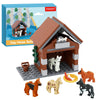 PIPART Dog House Building Blocks Set - 109 Pieces Animal Kennel Toy for Kids Ages 8+ - Durable ABS Material