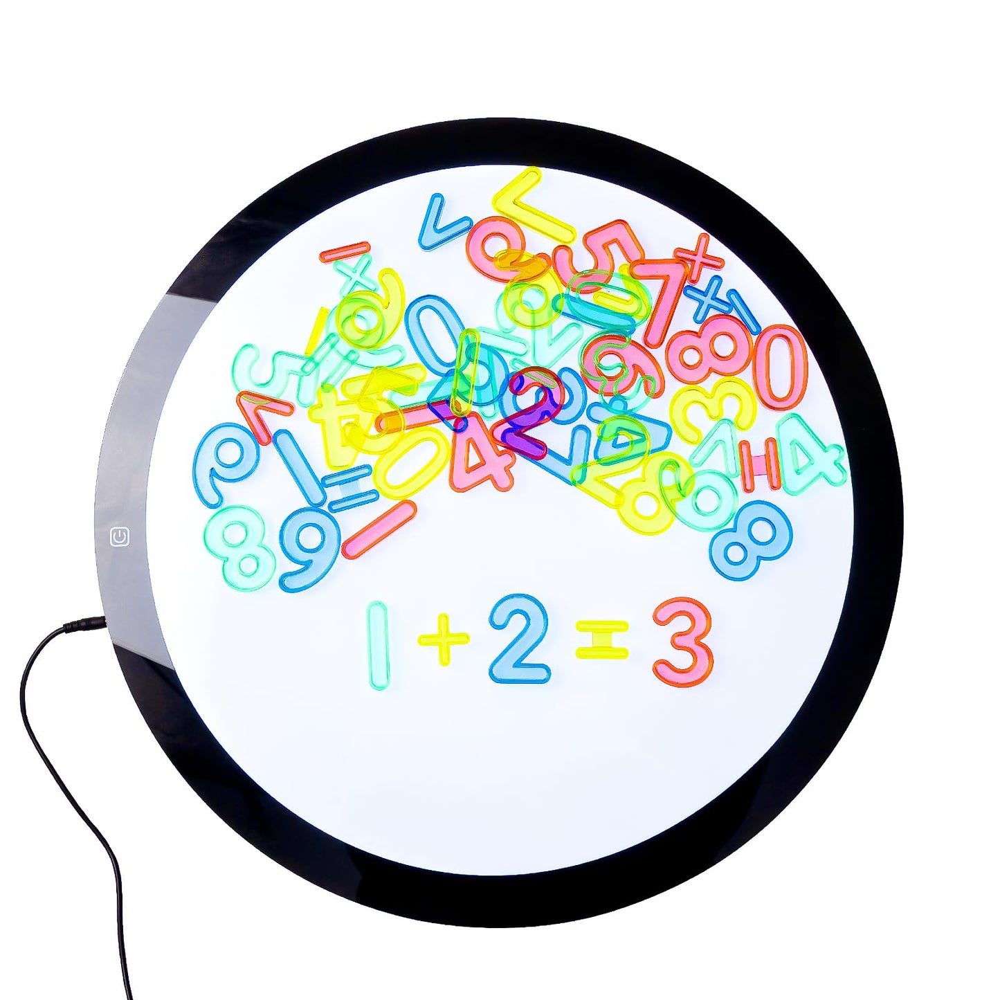 Odoorgames 48 Pcs Translucent Numbers - Light Table Toys, Manipulatives and Accessories for Enhanced Learning & Fun