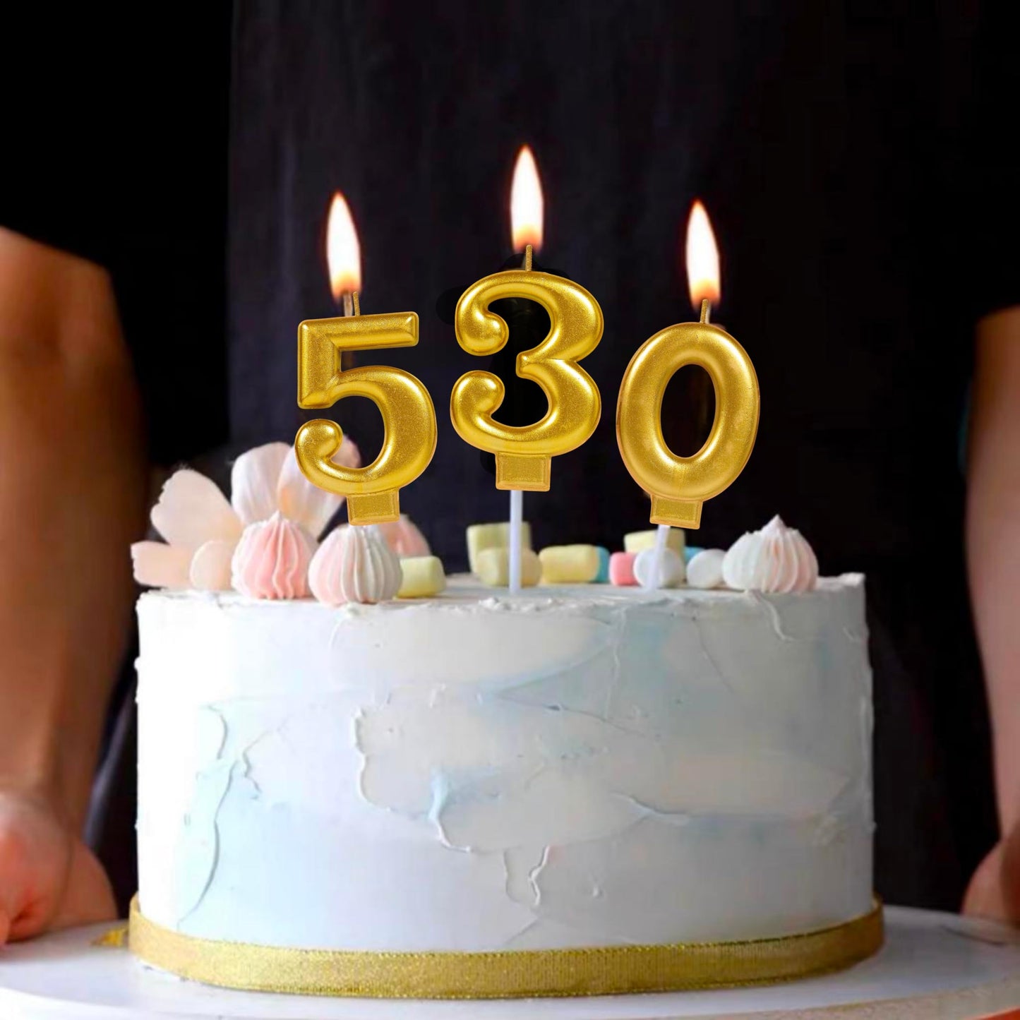 Amscan #0 Metallic Birthday Candle | Gold | Party Supply | 1 piece