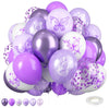 Butterfly Balloons, 12 Inches Butterfly Print Purple And White Latex Balloons Butterfly Patterns For Girls Women Weeding Baby Sh