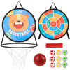 Cyfie Basketball Hoop Toddler, 2 In 1 Basketball Hoop Dart Board For Kids Sports Toys Slam Dunk, Sticky Darts, Basketball Gift For Girls Boys Office Party