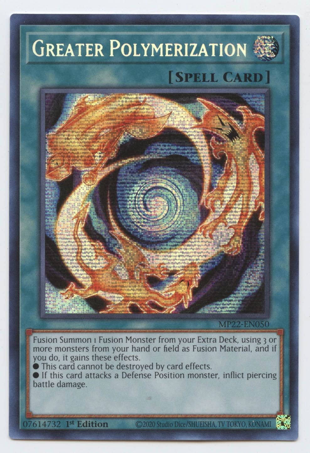 Yu-Gi-Oh! Greater Polymerization - MP22-EN050 - Prismatic Secret Rare - 1st Edition - Gold & Blue