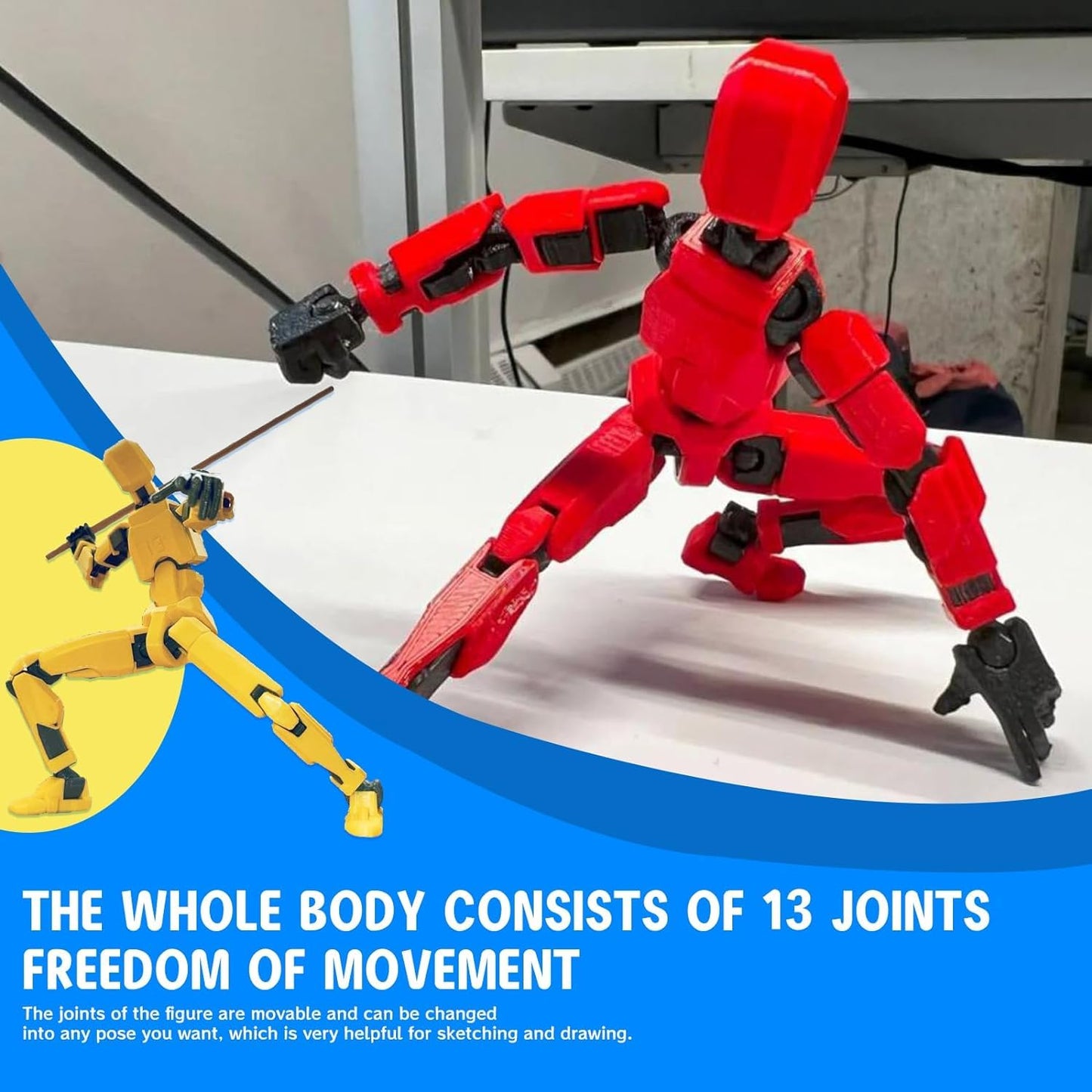 Merryxd Titan 13 Action Figure, Lucky 13 Action Figure T13 Action Figure 3D Printed Multi-Jointed Movable, Nova 13 Action Figure