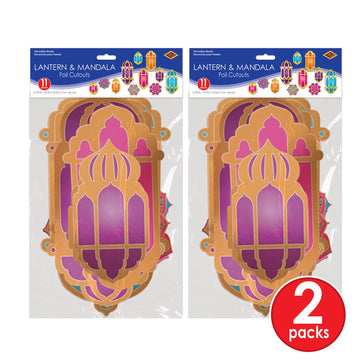 Foil Lantern & Mandala Cutouts Pack of 2