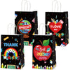 24 Pieces Teacher Appreciation Party Favor Bags Best Teacher Ever Goodie Bags Candy Bags For Teacher Appreciation Party Decoration Thank You Teacher Gift Bags With Handles For 2024 Grad Party Supplies