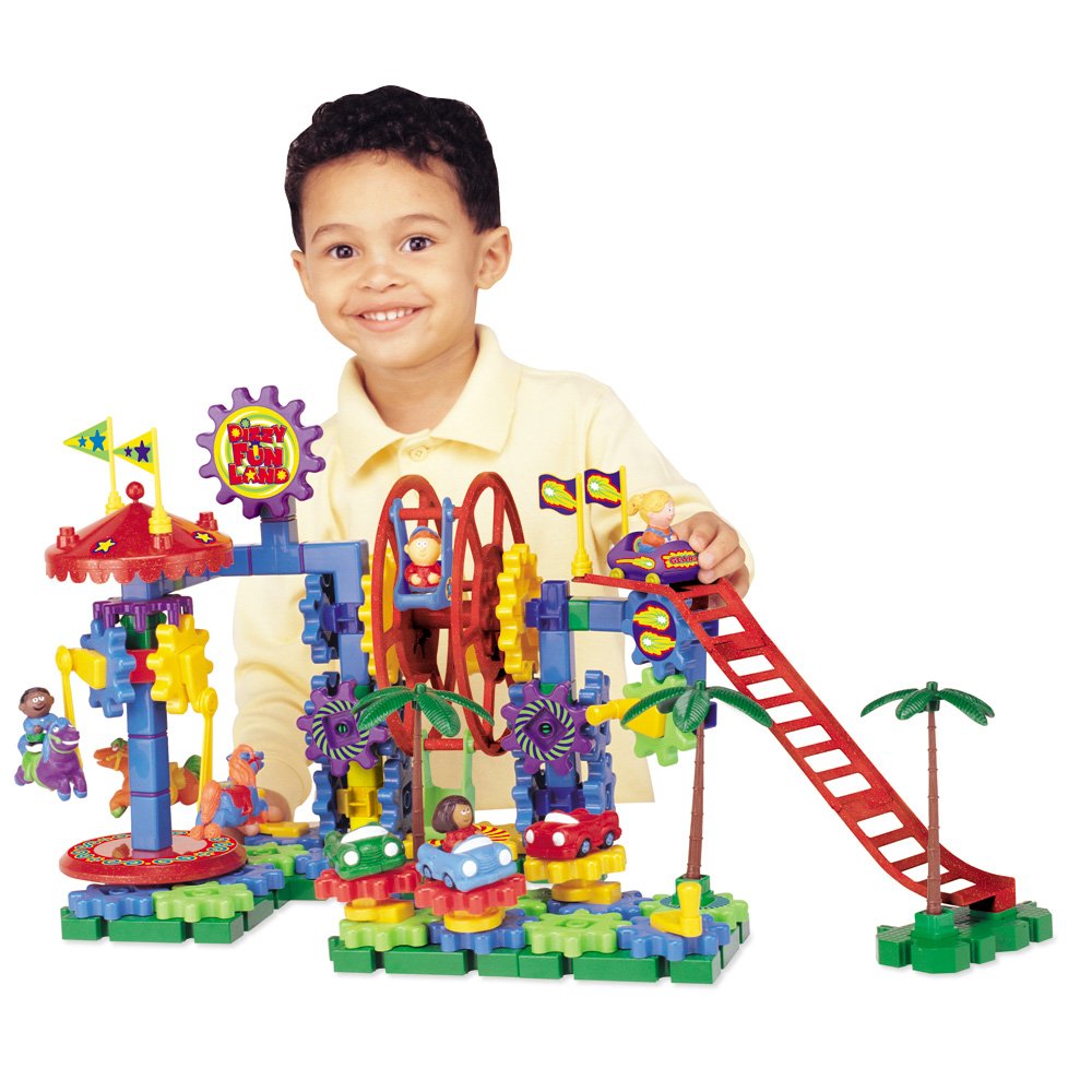 Learning Resources Gears! Gears! Gears! Dizzy Fun Land, Motorized Gears Toy Set, Gears For Kids, Engineering For Kids, Puzzle, 1