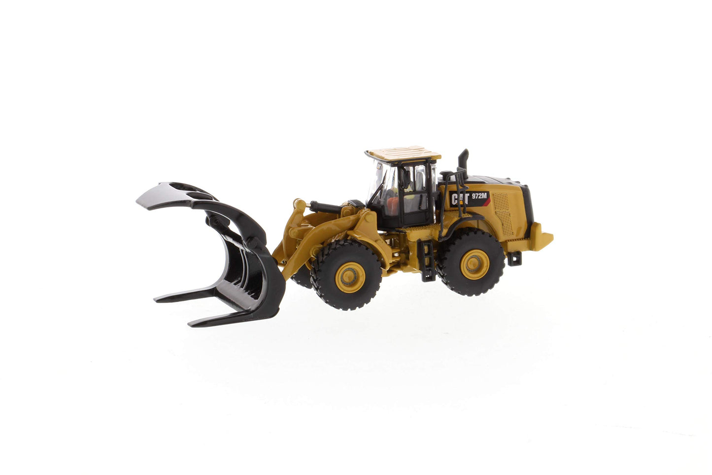 Diecast Masters CAT Caterpillar 972M Wheel Loader with Log Fork and Operator High Line Series 1/87 (HO) Scale Diecast Model 8595