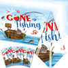 Grehumor 3Pcs Gone Fishing Tablecloth For Fishing Party Supplies Decoration Little Fisherman Themed Table Cover Plastic Disposab