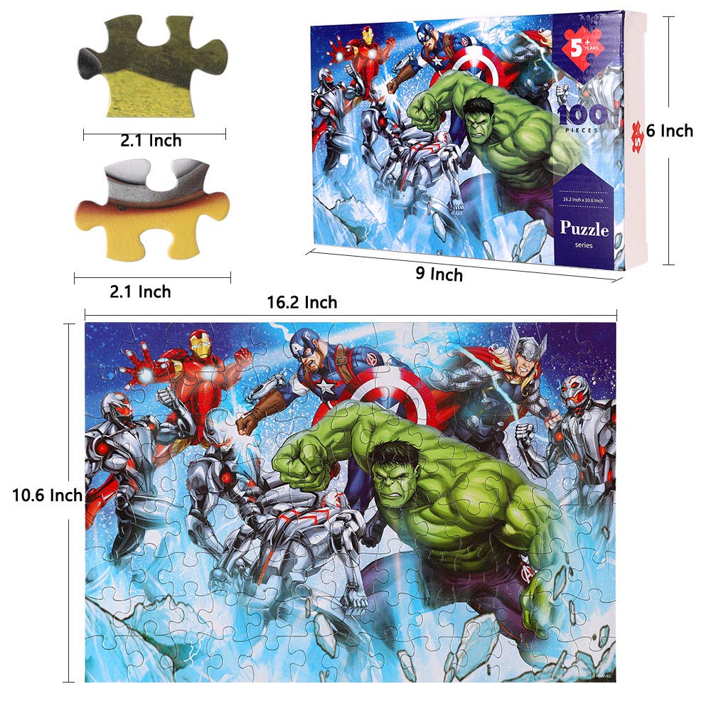 Kids Puzzle,100 Pieces Puzzles For Kids,Cardboard Kids Puzzles For Ages 5-12 Year Olds,Educational Jigsaw Puzzle Kids Toy