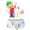 Charlie Brown And Snoopy Snowy White Glitter 7 X 5 Resin Holiday Musical Figurine