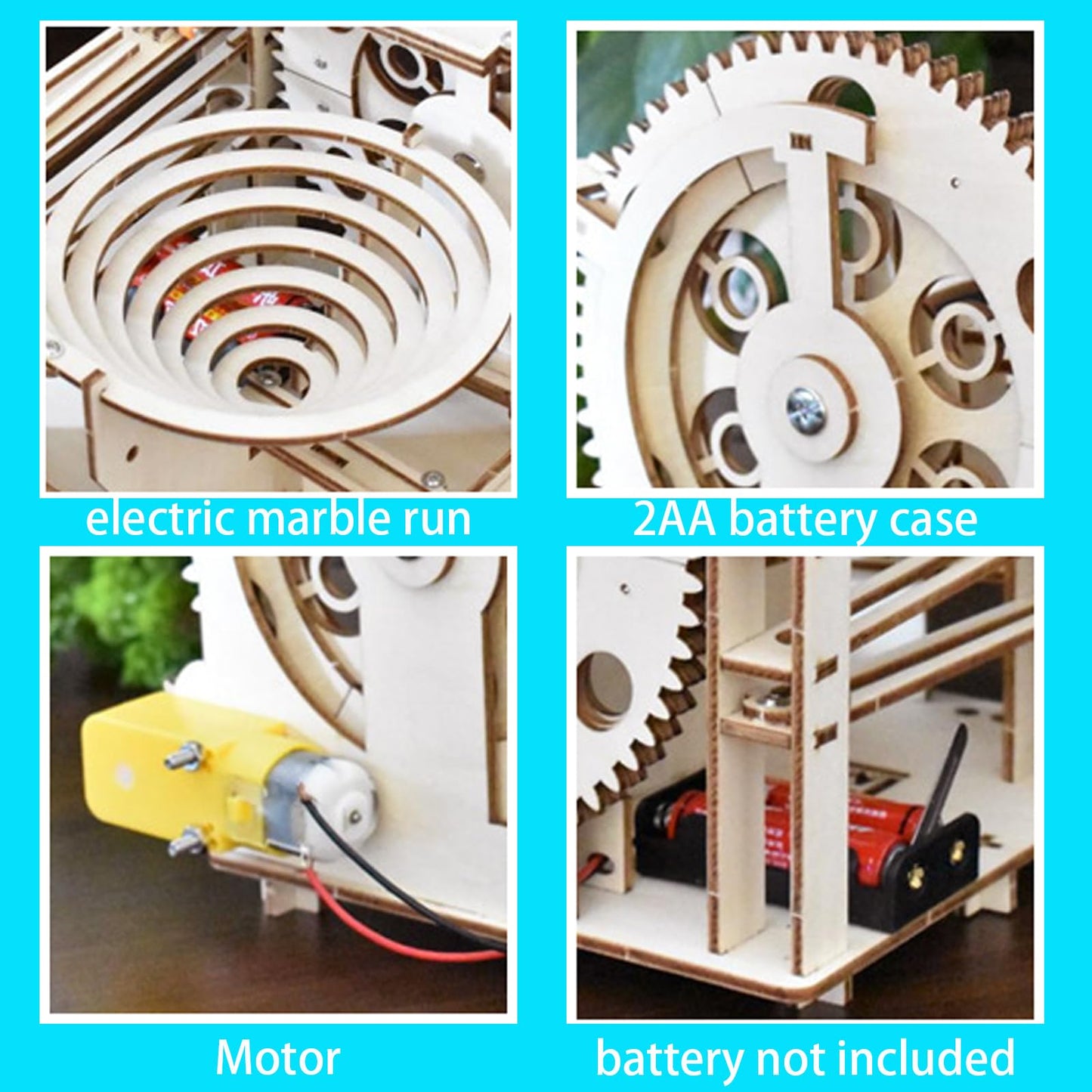 3D Puzzle Marble Run For Adults Stem Projects For Kids Wooden Engineering Puzzle Kit Science Project Kits Wood Mechanical Building Puzzles Diy Mode Kits