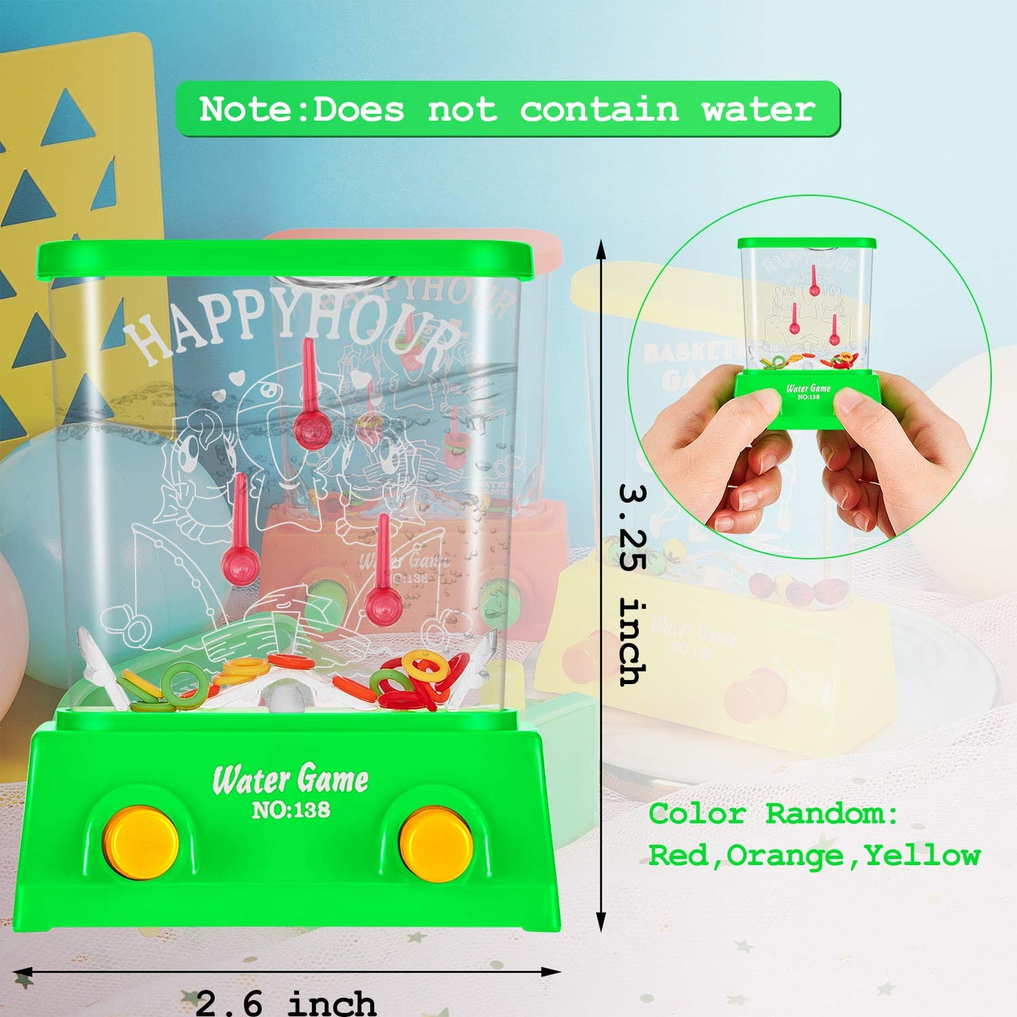 Sumind Handheld Water Game Mini Arcade Water Ring Game Water Tables For Beach Toys Party Retro Pastime Toys For Kids And Adults