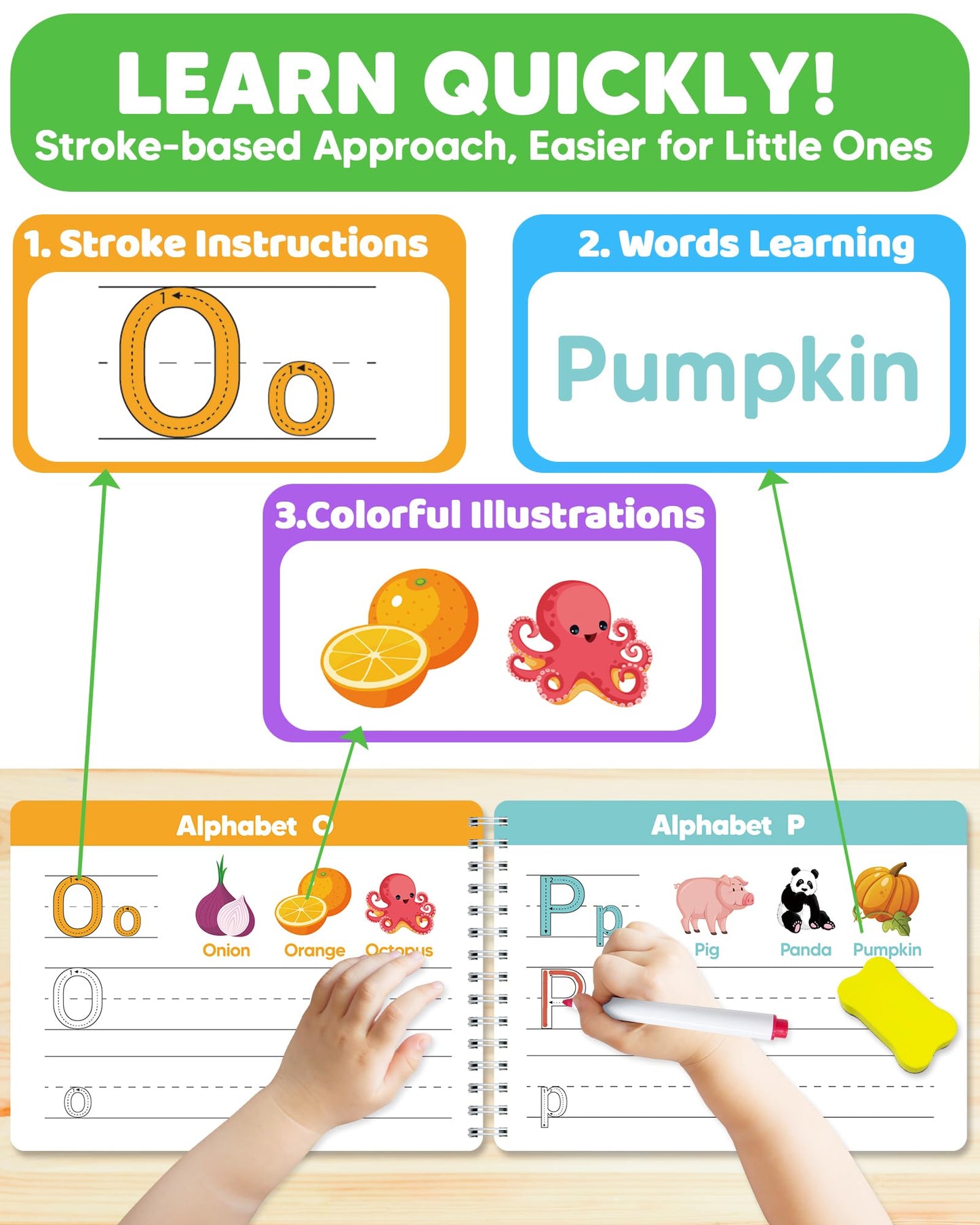 Walenty Preschool Learning Activities Kindergarten Workbooks, Toddler Busy Book Handwriting Practice Activity, Tracing Book For