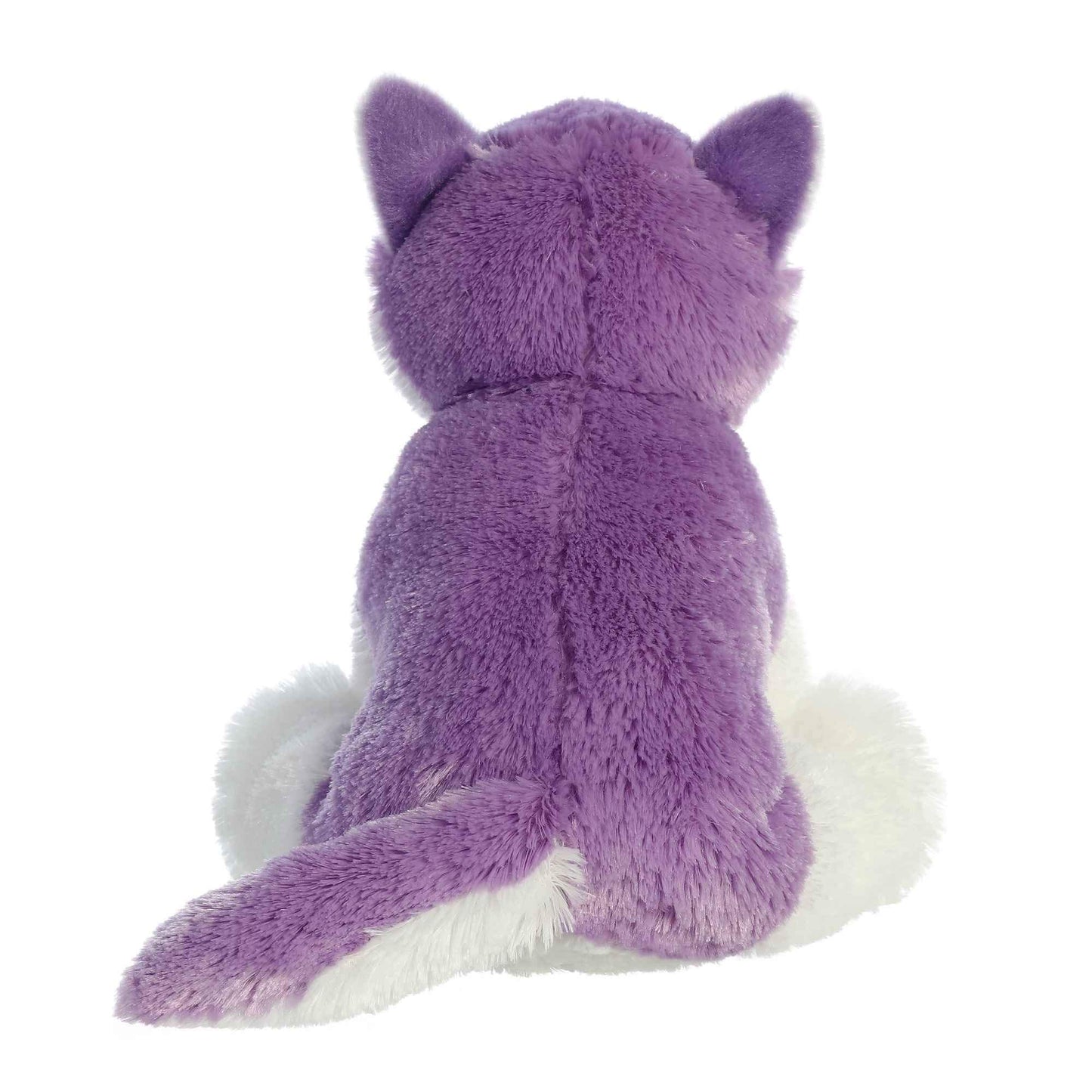 Aurora® Huggable Destination Nation™ Wolf Stuffed Animal - Global Exploration - Learning Fun - Purple 12 Inches