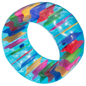 Sun Searcher Rainbow Roller Color Water Wheel Inflatable Swimming Pool Toy for Kids