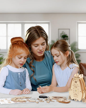 Beagle Clock: 3D Wooden Puzzle For Adults Christmas-Themed Wooden Clock Kits To Build With Wall Clock Pendulum