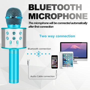Bluetooth Karaoke Microphone Wireless: Portable Handheld Mic For Kids Adults Singing - Perfect For Christmas Birthday Holiday Pa