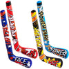 Deekin Set Of 12 32 Inch Inflatable Hockey Sticks Party Favors Birthday Decorations, 4 Trendy Style, Funny Blow Up Hockey Stick Sports Birthday Party Supplies