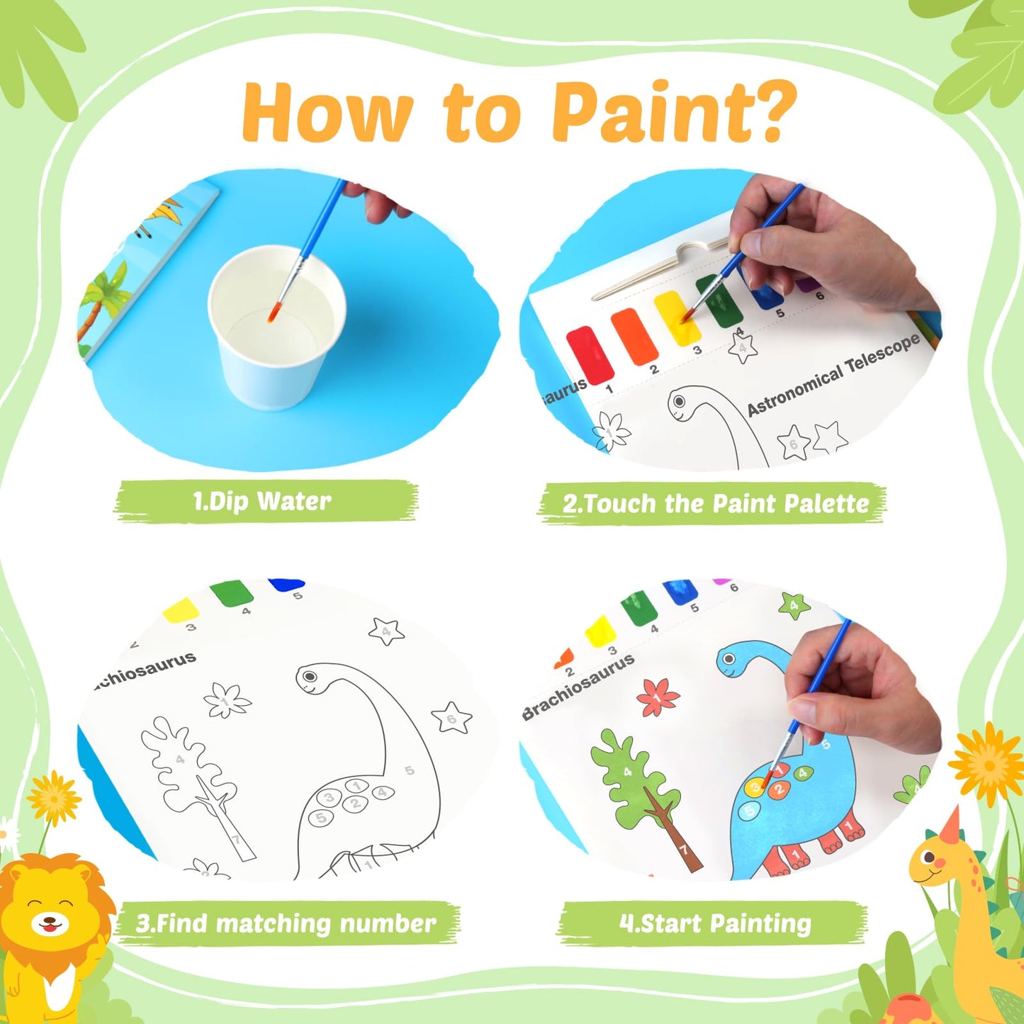 Paint With Water Coloring Book For Toddlers - 2 Pack Magic Mess Free Kids Watercolor Painting Activity Kit - Arts And Crafts For