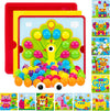 AluAbi Button Art Toys for Toddlers, Small, Color Matching Puzzle, Fine Motor Skills Game, Preschool Learning, Bird Color, Model: AluAbi-Button-Art