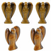 Rockcloud Healing Crystal Gemstone Carved Pocket Crystal Guardian Angel Figurines 1.5 Inch