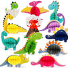 Mocoosy 12 Pieces Dinosaur Party Honeycomb Centerpieces Table Decorations, Dinosaur Birthday Party Supplies Paper Center Piece T