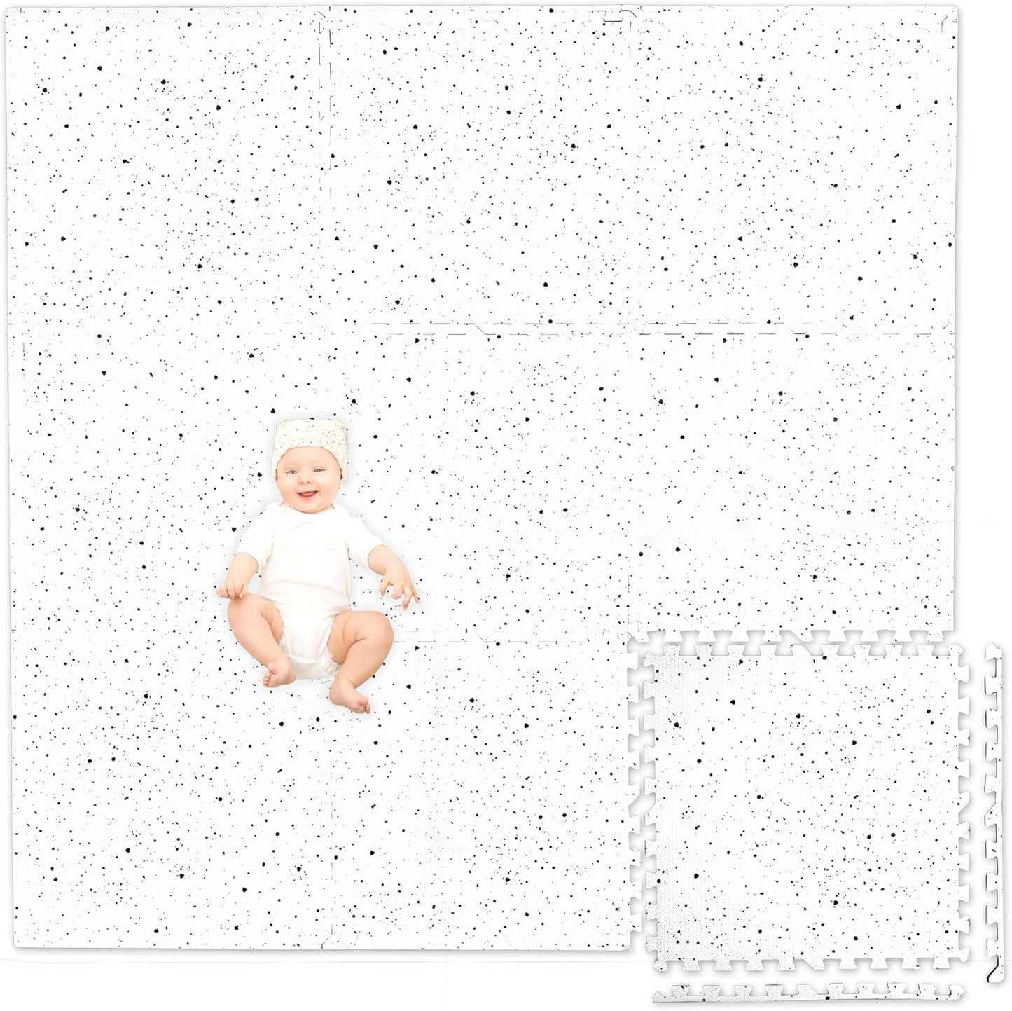 Play Platoon Non-Toxic Large Kids Play Mats For Floors, 9 Tile 72 X 72 Inch - Extra-Thick Interlocking Comfortable Cushioned 24