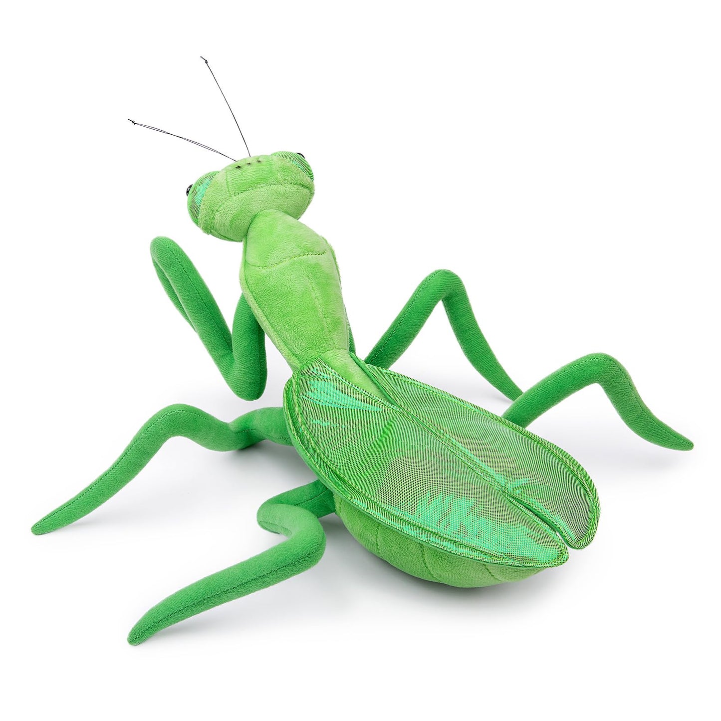ZHONGXIN MADE Large Green Mantis Plush Toy - Realistic 15in Cotton Stuffed Animal with Big Wings for Kids