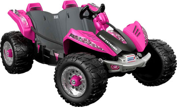 Power Wheels Dune Racer Extreme Ride-On Battery-Powered Vehicle For Preschool Kids, Multi-Terrain Traction, Seats 2, Pink