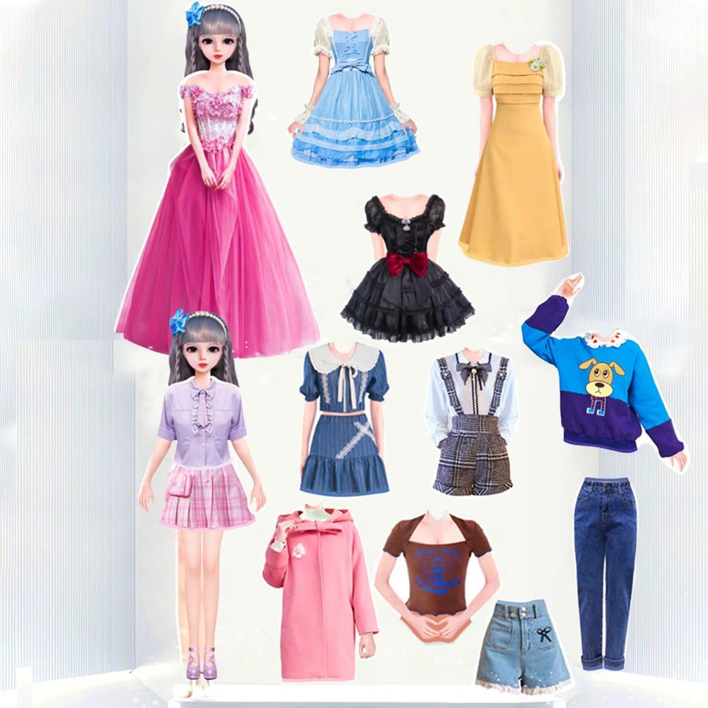 Daniel Axel Magnetic Princess Dress Up Paper Doll Pretend Play Toys,Dollhouse Magnet People Clothes Puzzles Game For 3+ Year Old