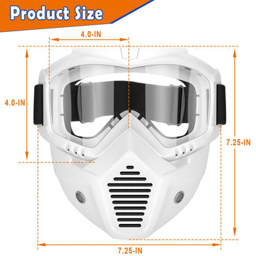 POKONBOY 2 Pack Detachable Masks, Tactical Mask with Goggles Compatible with Nerf Rival, Apollo, Zeus, Khaos, Atlas, & Artemis B