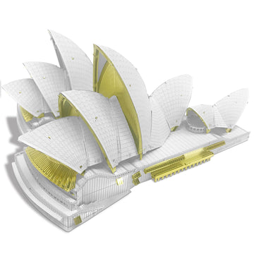 Piececool 3D Metal Models Building Kits,Sydney Opera House Architecture 3D Puzzles Diy Crafts Kit Brain Teaser Puzzles For Family Time, Best Birthday Gift