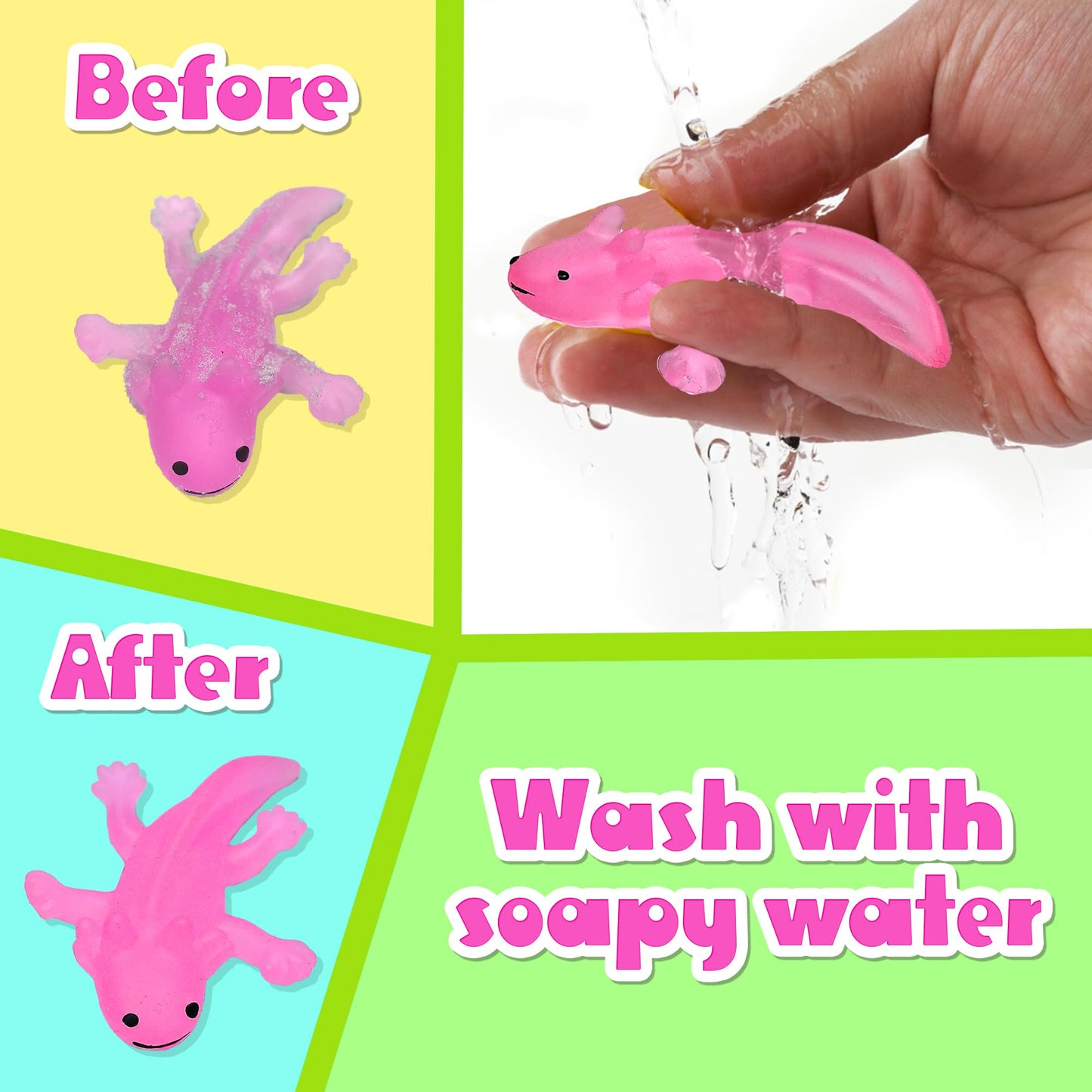 AGENTLAN Axolotl Sensory Bin - Play Sand Toys for Toddlers, 8.3x13.1 inches, Safe Plastic, Ideal Gift for Ages 3-8