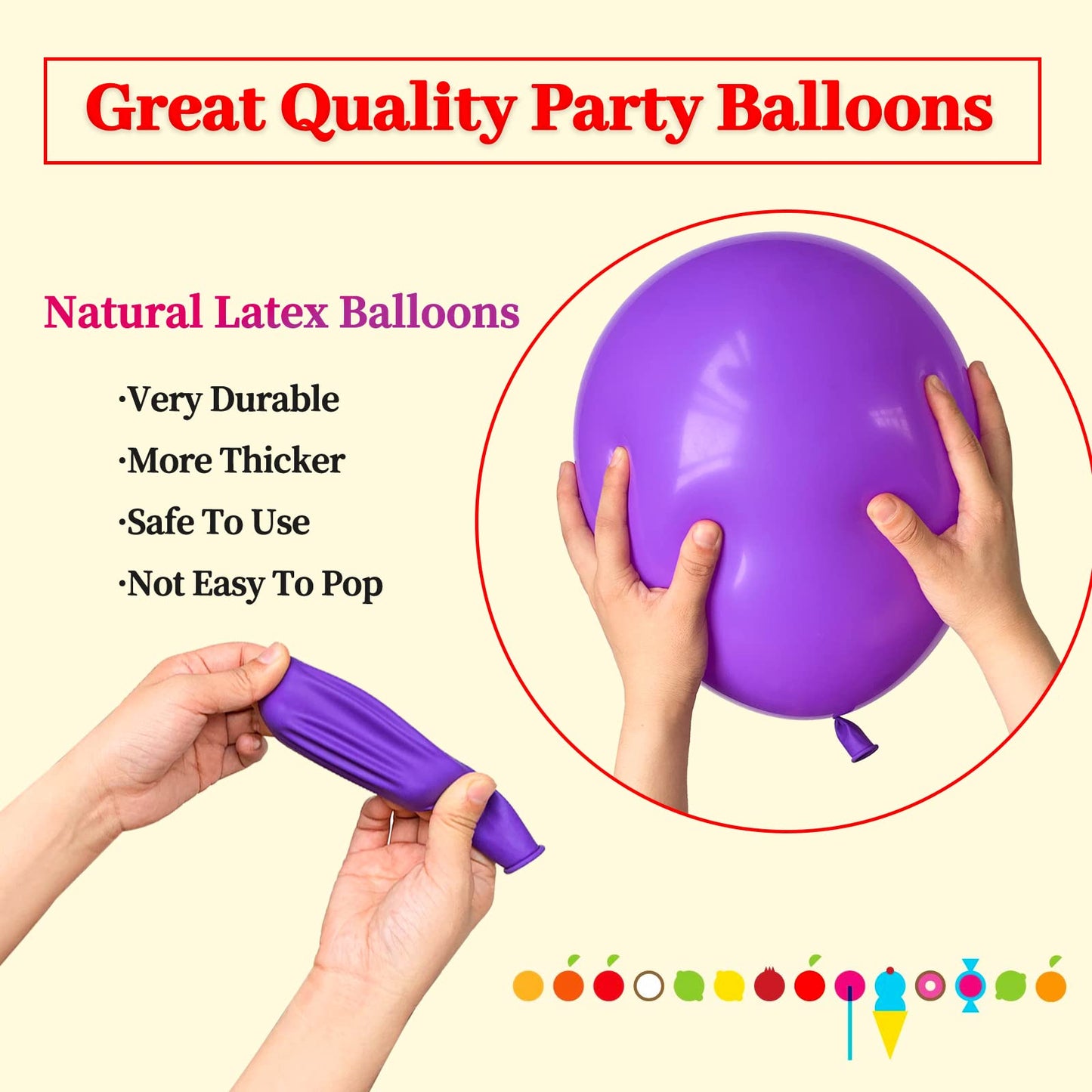 110Pcs Purple Balloons 12 Inch, Purple Latex Balloons For Birthday Party Baby Shower Wedding(With 2 Ribbons).
