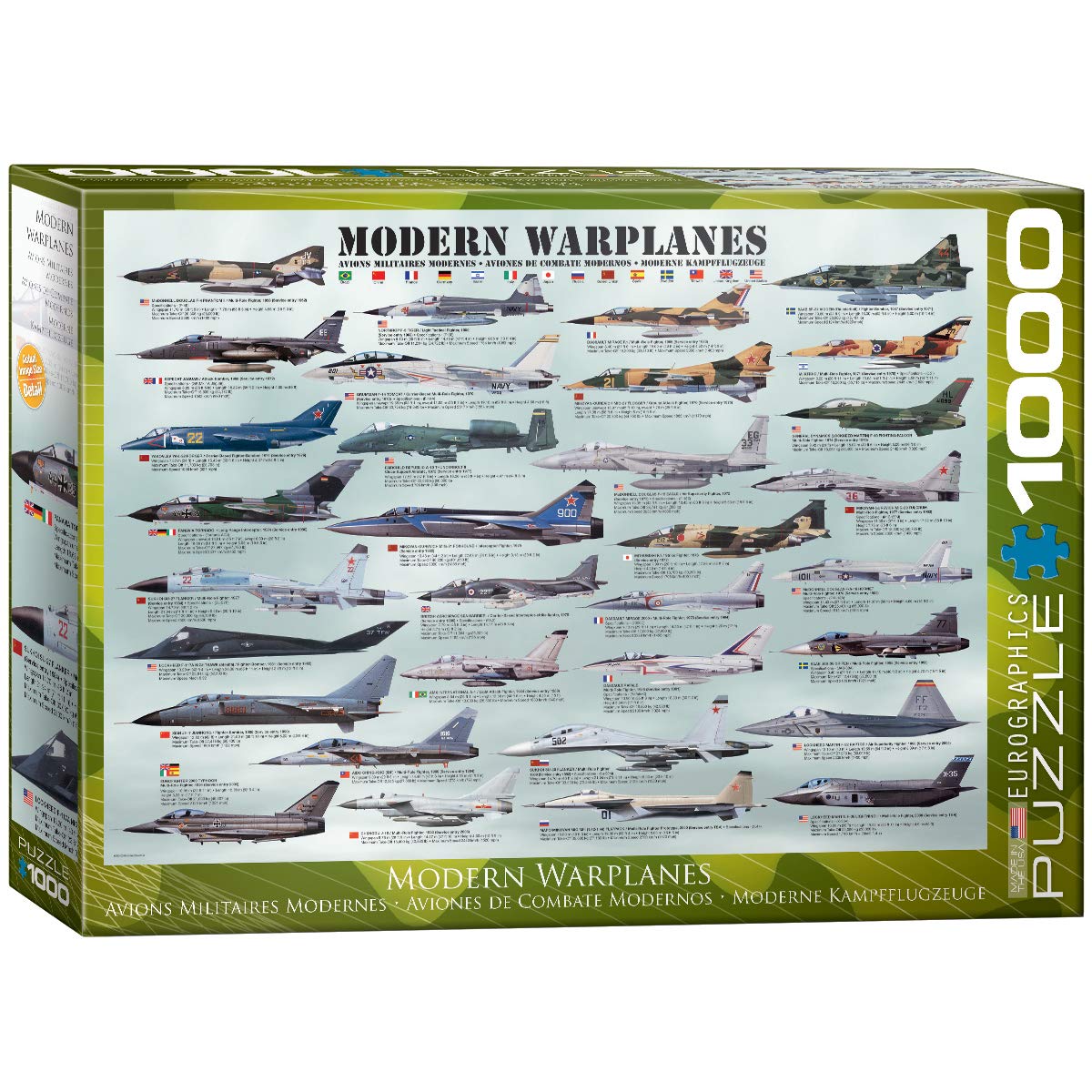 Eurographics Modern Warplanes Puzzle (1000-Piece)