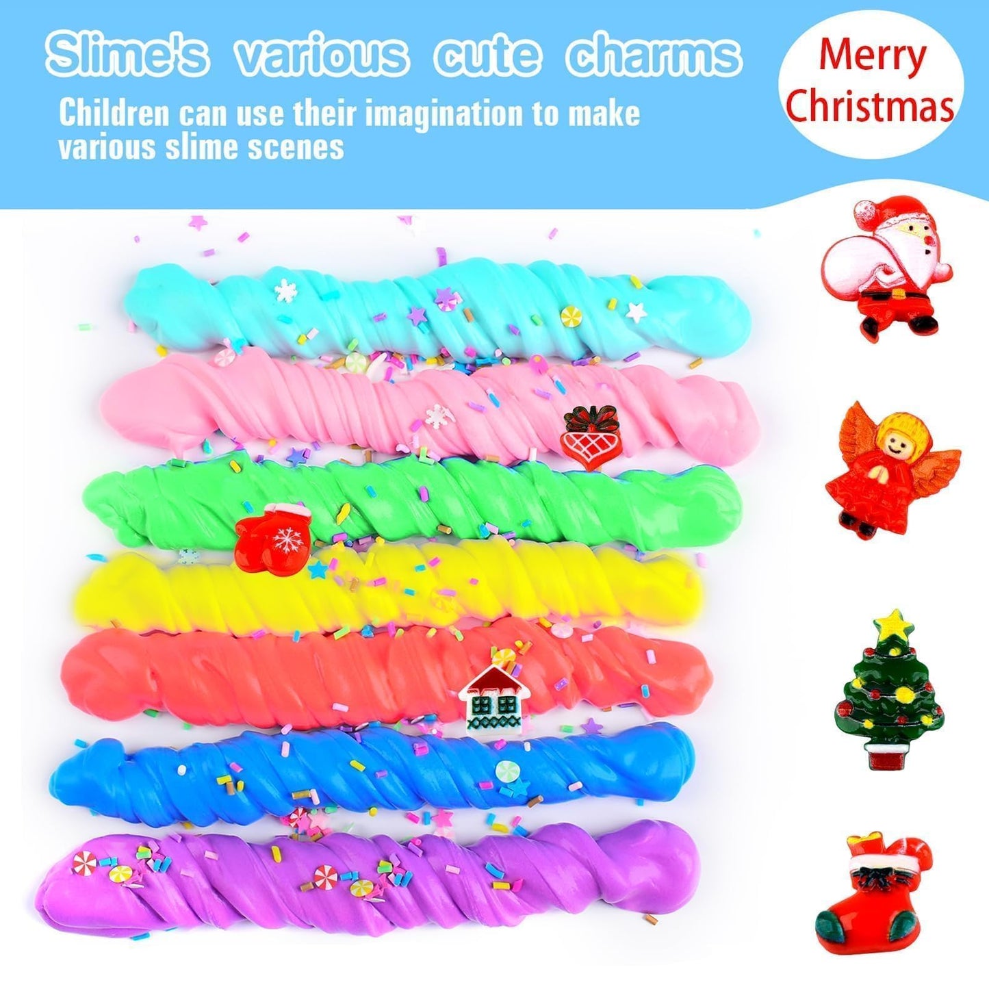 7 Pack Butter Slime, Cake Slime for Party Favor, Scented Slime for School Prizes, Gift Exchange, Basket Fillers, Soft Stretch No