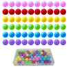 Yoeevi 60 Pcs Chinese Checkers Marbles Balls In 6 Colors,Game Replacement Marbles Balls With Plastic Box For Marble Run, Marbles Game