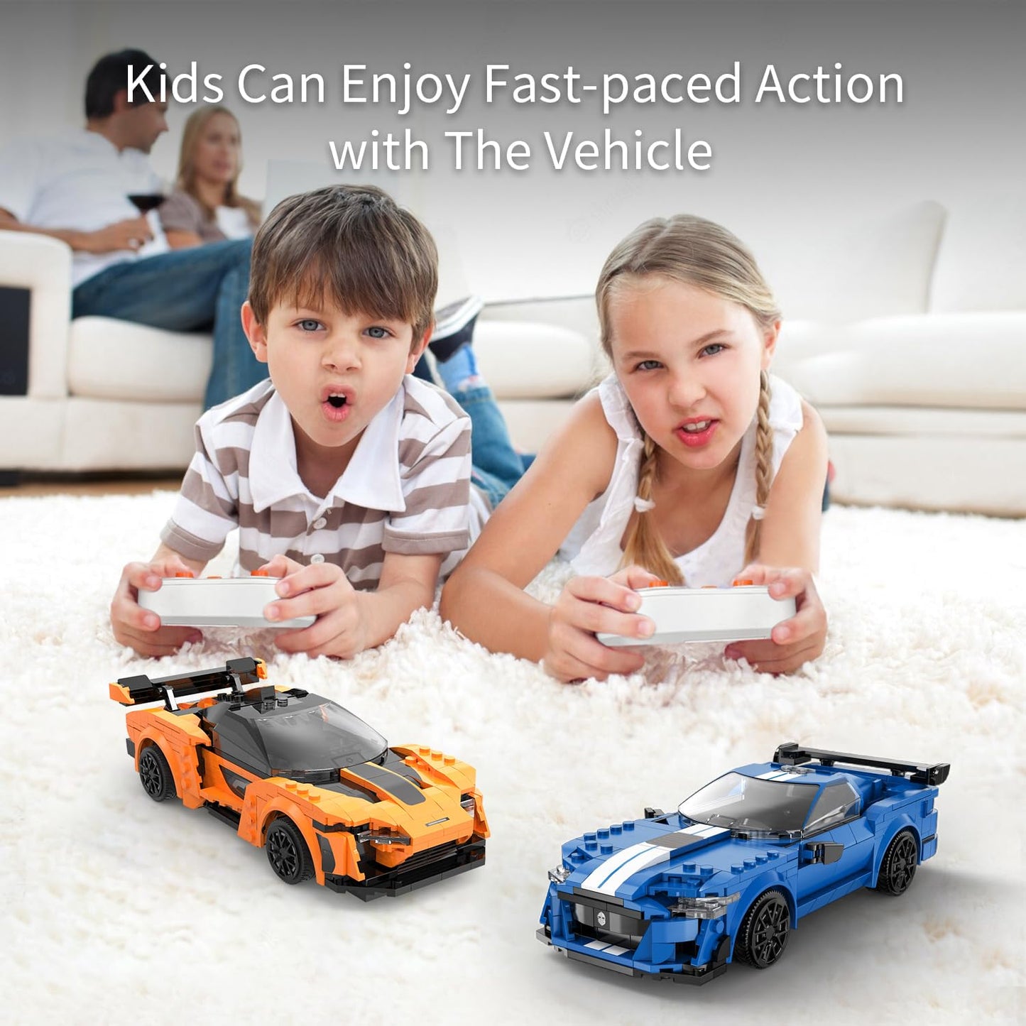 CaDA STEM Building Toys for 6 8 9 10+ Year Old Boys, Remote Control Car Blocks Kits with Programmable APP, Sports RC Building To